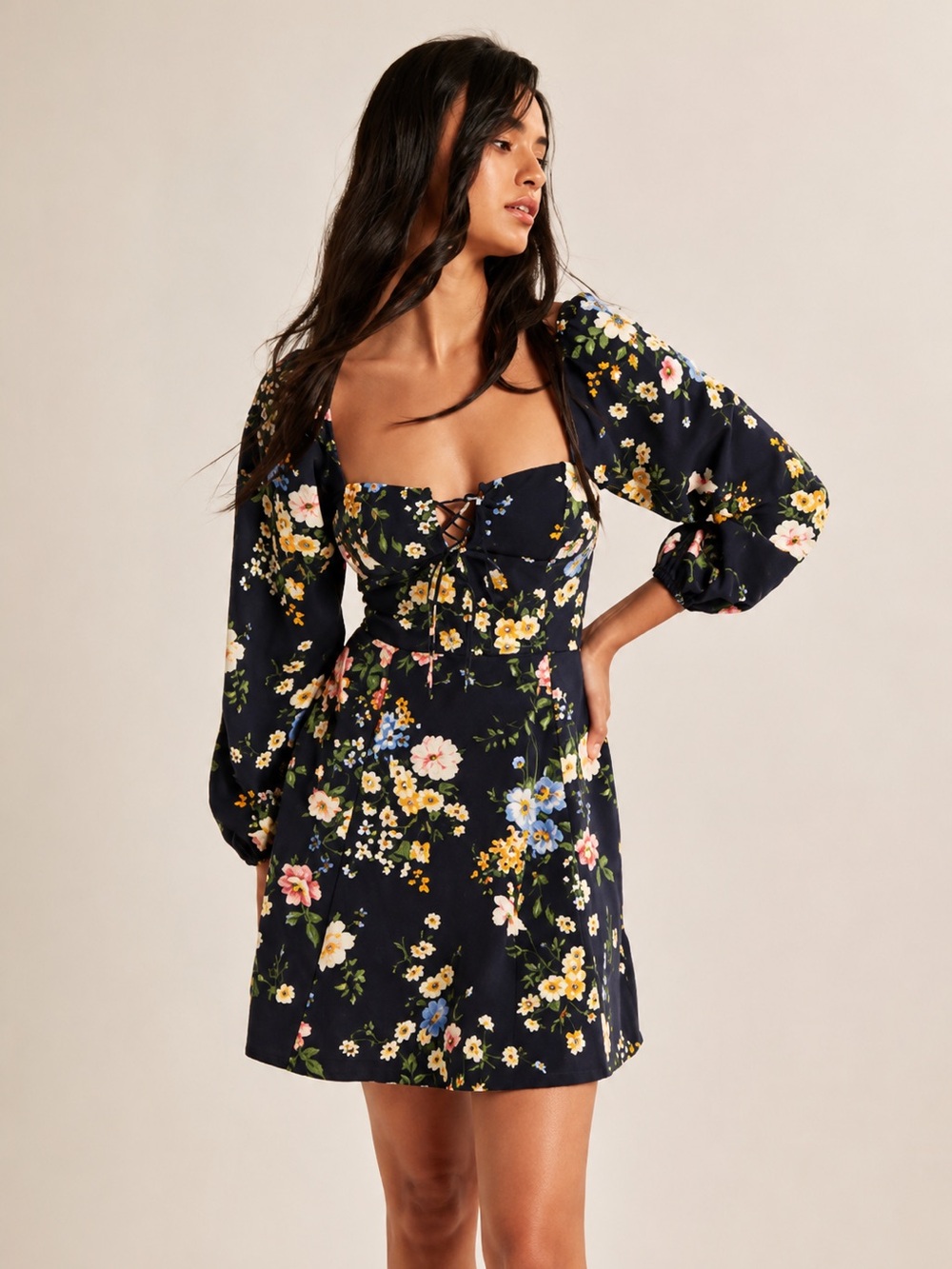 Abercrombie and Fitch | Floral | Long Sleeve | Dress | Size Medium